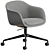 Muuto Fiber Swivel Castor Armchair 3D model small image 1