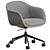 Muuto Fiber Swivel Castor Armchair 3D model small image 8