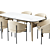 Modern Dining Set: Solana Chair & Abrey Table 3D model small image 3