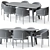 Modern Dining Set: Solana Chair & Abrey Table 3D model small image 4