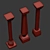  Wooden Decorative Columns, H-3000mm 3D model small image 3