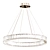 Elegant Metal Glass Pendant Chandelier 3D model small image 1