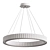 Elegant Metal Glass Pendant Chandelier 3D model small image 2