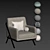 Sleek Modern Bailey Lounge Chair 3D model small image 7