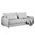 Luxurious Mercury Sofa Bed 3D model small image 3