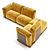 Modern 3-Seater Belfan Ferre Sofa 3D model small image 3