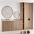 Zen Minimalist Bathroom Set 3D model small image 2