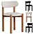 Elegant Nebai Chair in Two Tones 3D model small image 1