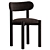 Elegant Nebai Chair in Two Tones 3D model small image 2