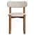 Elegant Nebai Chair in Two Tones 3D model small image 3