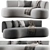 LEK Bespoke Design Sofa Bench 3D model small image 1