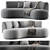 LEK Bespoke Design Sofa Bench 3D model small image 2