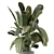 Handmade Stone Pot Indoor Plants 3D model small image 3