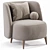 Stylish Modern Armchair 2015 Collection 3D model small image 1