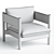 Arbour Club Armchair: Oak Elegance 3D model small image 4