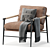 Sleek Carbon Leather Chair, 2014 3D model small image 1