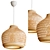 Bamboo Pendant Lamp Handmade Ø45 3D model small image 2