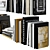 Elegant Black Gold Book Set 3D model small image 4