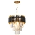 Modern Black Gold Crystal Chandelier 3D model small image 1