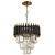 Modern Black Gold Crystal Chandelier 3D model small image 4