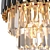 Modern Black Gold Crystal Chandelier 3D model small image 5