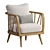 Casual Natural Armchair - Modern Comfort 3D model small image 1