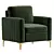 Elegant Montay Upholstered Armchair 3D model small image 2