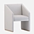 Sleek Dune Dining Chair 3D model small image 1