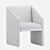 Sleek Dune Dining Chair 3D model small image 2