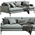 Modern Andes 2-Seat Sofa 3D model small image 1