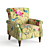 Classic Yellow Upholstered Armchair 3D model small image 1