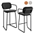 Sleek Ergonomic Sled Bar Stool 3D model small image 8