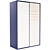 M Trio Wardrobe Closet Cabinet 3D model small image 3