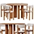 Scandi Dining Set Kave Home 3D model small image 1