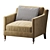 Elegant Modern Fabienne Accent Chair 3D model small image 2