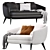 Elegant Raphael Sofa 4 Colors 3D model small image 3