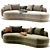 Designer AMALFI Sofa: Modern Elegance 3D model small image 4