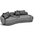 Designer AMALFI Sofa: Modern Elegance 3D model small image 5