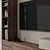 Modern Wood Concrete TV Wall 3D model small image 4