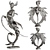 Decorative Hybrid Human Sculptures Set 3D model small image 1