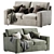 Modern Axis Loveseat - Premium Quality 3D model small image 1