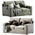 Modern Axis Loveseat - Premium Quality 3D model small image 2