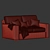 Modern Axis Loveseat - Premium Quality 3D model small image 5