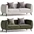 Luxy Sea Shell 3-Seater Sofa 3D model small image 2