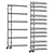 Designer Chrome Towel Rail Radiator 3D model small image 1