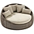 Retro-inspired Wicker Daybed 3D model small image 4