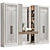 Elegant Neoclassical Modular Wardrobe 3D model small image 2