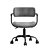 Marsi Textile Dark Grey Office Chair 3D model small image 2