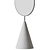 Sleek Albi Floor Mirror 3D model small image 5