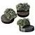 Modern Green Plant Bench Set 3D model small image 3